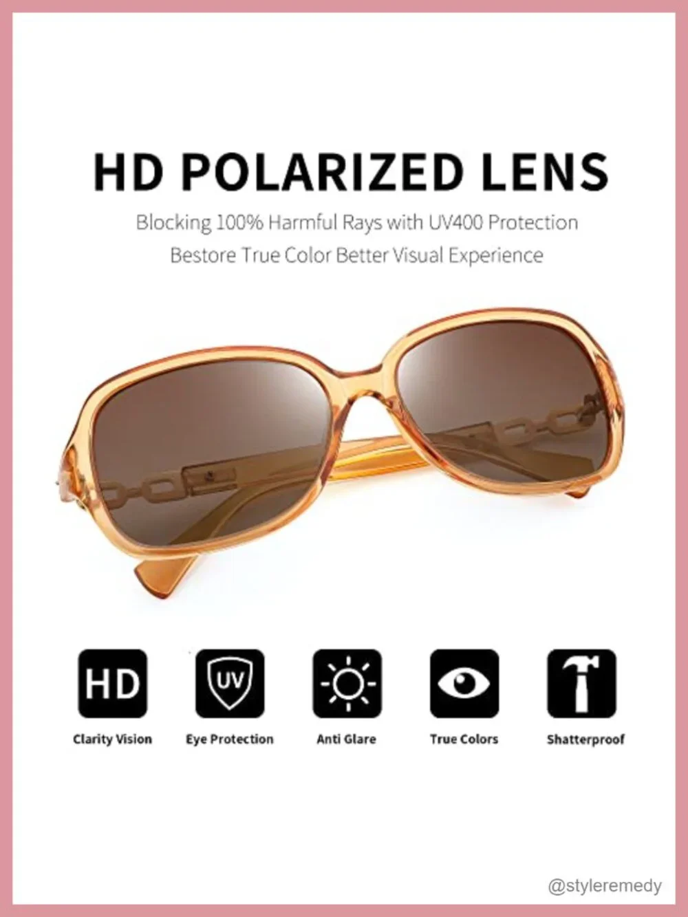 Polarized Square Wraparound Sunglasses UV400 Mirrored Trendy Shades for Women